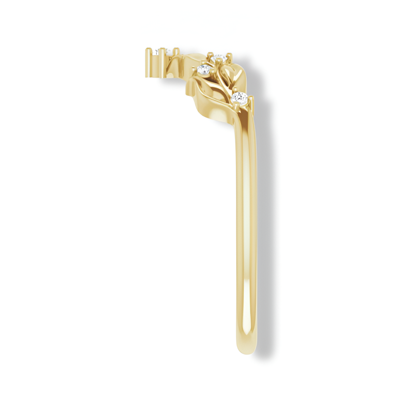 Round Diamond Curved Contour Band-VIRABYANI